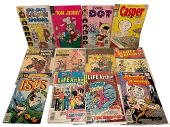 Collection Of 12 Earlier Comics Books. 10c-30c.
