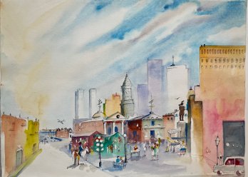 Faneuil Hall Boston Watercolor