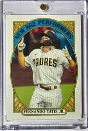 Fernando Tatis Jr. 2021 Topps Heritage 'New Age Performers' Rated Rookie Insert