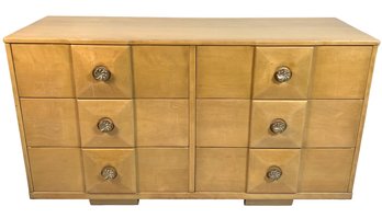 1940s French And Heald Blond Wood Block Front Chest Of Drawers