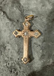 Beautiful Antique Cross With Stones Untested