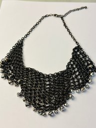 Metal Mesh And Beaded Necklace BOHO Style