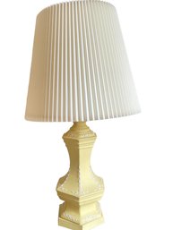 Vintage Ceramic Yellow Tone Table Lamp. 33' Tall.