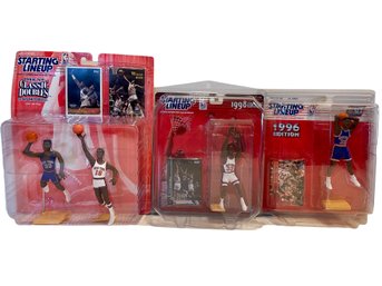 1996-8 Starting Lineup Patrick Ewing  Figure By Kenner.  Also Featuring Willis Reed.