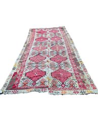 Vintage Antique Kilim Flat Weave Hall Rug  Carpet, Measures 6' X 14'