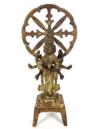 Vintage Cast Metal Shiva Deity Figure