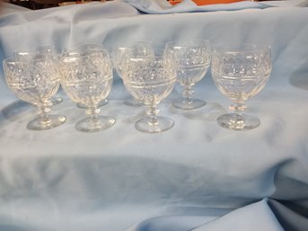 8 Crystal Goblets  VERY High Quality
