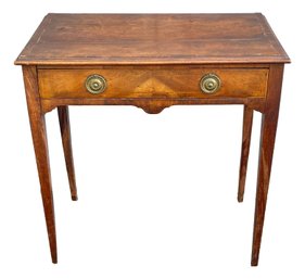Antique English Mahogany Table With Drawer