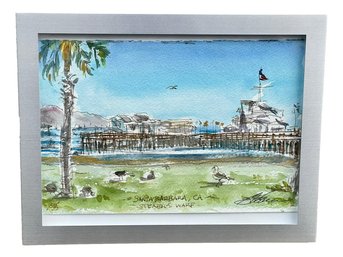Watercolor Santa Barbara California Signed