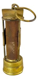 Antique Brass Miners Lamp Signed J. Todd 1849