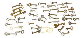 Large Lot Of Antique Skeleton Keys