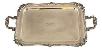 Large Heavy Silverplate Tray