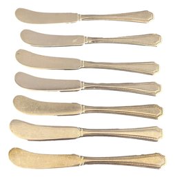 Set Of 7 Sterling Silver Butter Spreaders