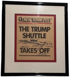 New York Post - The Trump Shuttle Takes Off! SIGNED (Donald Trump Signature)