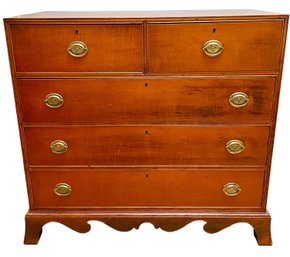 Vintage Charak Furniture-NY - Handmade  Five Drawer Dresser