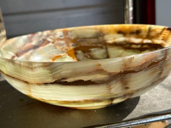 Deep Onyx Bowl, 3 LB 8 Oz, 10 Diameter, 3 Inch High