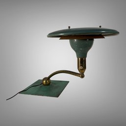 Vintage Green Saucer Desk Lamp