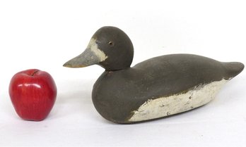 A Primitive Carved & Hand Painted Wooden Duck Decoy
