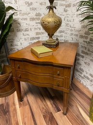 Vintage Single Drawer Accent/end Table On Casters