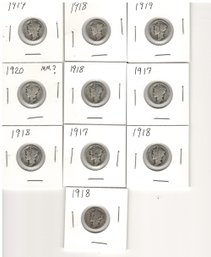 Mercury Dime  Lot 3  All Circulated