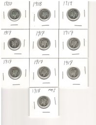 Mercury Dime  Lot 4  All Circulated