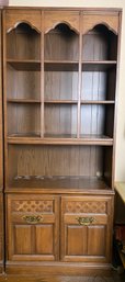 Vintage Wood Bookcase With Cabinet 2 Of 2