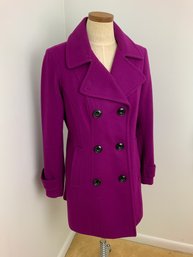 Fuschia Anne Klein Pea Coat