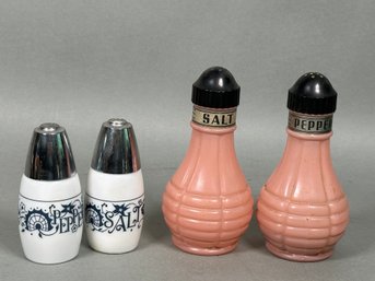Vintage Westinghouse Milk Glass & Anchor Hocking Salt & Pepper Shakers