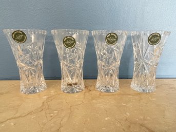 Set Of Lenox Czech Fine Crystal Vases