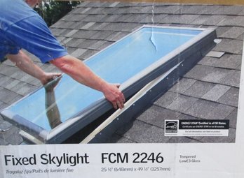 Velux Bent  Fixed Sky Light FCM 2246 Curb Mounted 25 1/2x 49 1/2 Grey