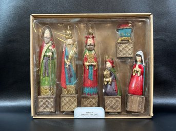A Contemporary, Painted Nativity Set, New/old Stock
