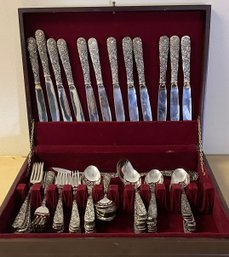 Beautiful Set Of Godinger Silver Plate Flatware ~ Olde Bouquet ~ Service For 19