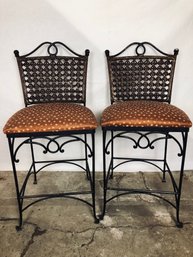 Beautiful Pair Of Iron Bar Chairs