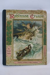Antique Illustrated Copy Of Robinson Crusoe By Daniel Defoe