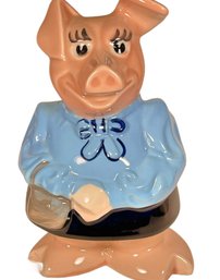 Vintage Wade England Ceramic Pig Piggy Bank In Blue