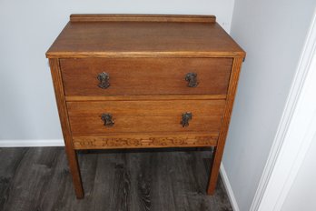 2 Drawer Oak Chest 30x17x33 In