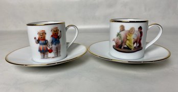 Bernadaud Porcelain Banality Series By Jeff Koons Espresso Cups (2)