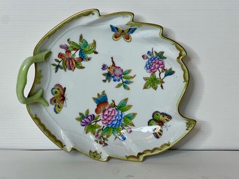 Herend Hungary Candy Dish With Handle