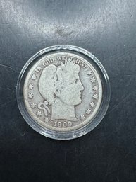 1909 Barber Silver Half Dollar
