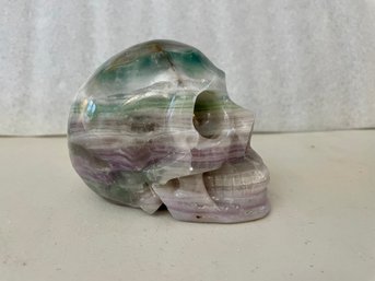 Rainbow Fluorite Skull, 2 Lb 8.2oz