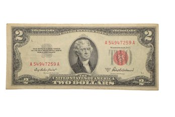 1853-A $ 2 Red Seal Legal Tender Note