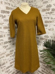 Vintage Olive Utilitarian Shift Style Dress
