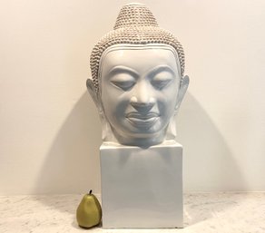 Large Porcelain Buddha Head On Base