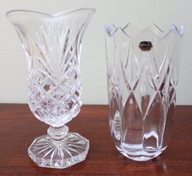 Pair Of Vases 1 Bohemian Crystal