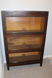 3 Part Antique Lawyers Bookcase 54x35x12 Modular