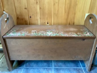 Cute Hand Made Storage Bench  By Accents In Wood