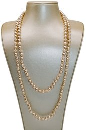 2 Beautiful Faux Pearls Necklace