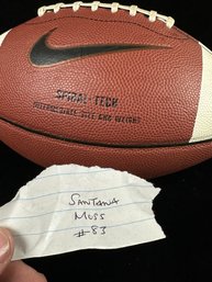 Santana Moss Signed Football - Unknown 2nd Signature