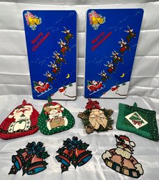 Stove Top Christmas  Burner Covers, Plastic Christmas Ornaments ,Note Holder