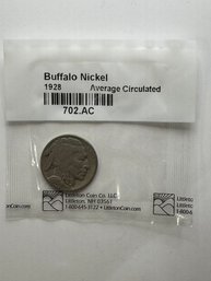 1928 Average Circulated Buffalo Nickel In Littleton Package